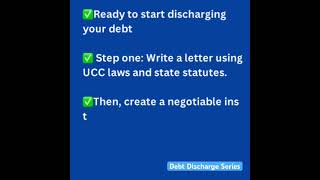 Learn debt discharge and UCC. #debtdischarge #ucc #billofexchange