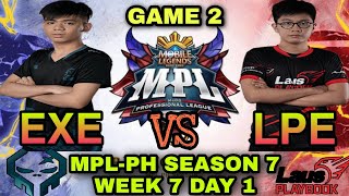 Excration vs Laus Playbook Esports | GAME 2 | -MPL-Philippines Season 7 Week 7 Day 1 -MLBB