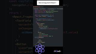 How to copy text in React JS 📋 #shorts #short #trending #viral