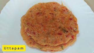 Uttapam recipe for breakfast| made with dosa batter, onions, tomatoes, and carrots| उत्तपम की रेसिपी