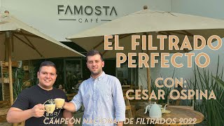 🔥☕️ CÓMO preparar el MEJOR café filtrado - Cesar Ospina Campeón Nacional filtrados 2022