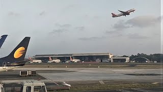 Indigo Airbus A320 Neo to Bangalore: Mumbai Airport Takeoff Terminal Actions Aerial Views