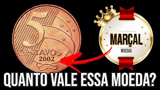 Moeda de 5 centavos, cobre sobre aço de 2002 - Quanto Vale?