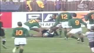 Japie Mulder Tackle on Jonah Lomu Rugby World Cup 1995