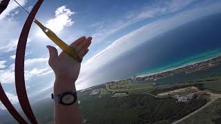 An American skydiving in Cuba