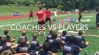 Soccer Tennis -Paris Saint-Germain Academy - Coaches vs Players