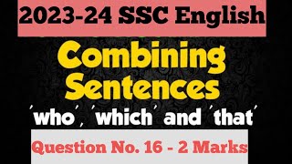 #Relativeclauses 10 th English, Combining sentences with "who", "which", "that" Relative Clauses