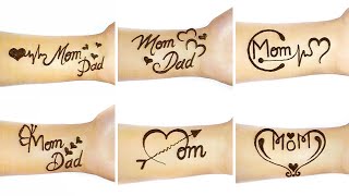 mom and dad name mehndi design| beautiful mehandi design of mom and dad| simple bracelet mehndi|