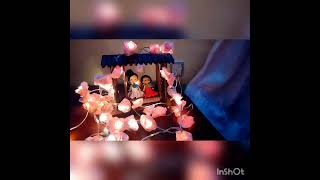 fairy lights with flowers pink colours decoration home decores birthday party decoration idea