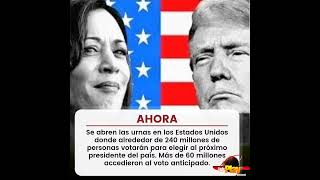 🔺️#Ahora - #EstadosUnidos🇺🇸 ▶️ Se abren las urnas, alrededor de 240 millones de personas votarán.