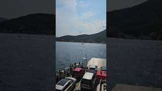 We cross by ferry⛴️ Jadranska magistrala#Lepetane#Montenegro#travel#by ferry#magistrala#cross