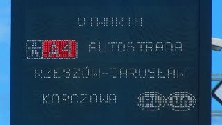 Odcinek autostrady A4 Rzeszów - Jarosław otwarty. Samochodem po Rzeszowie