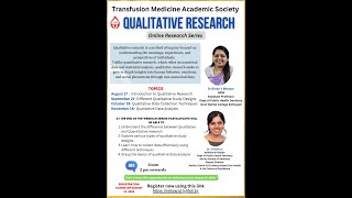 Qualitative Research Online Series - Session 1