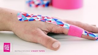 Voorbeeld zelf vinger tapen » Instructievideo » Just Tape It