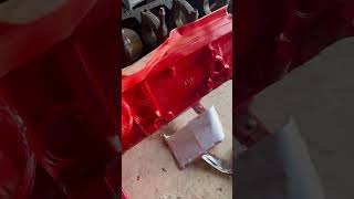 Painting a Chevy 350 #smallblockchevy #engine #paint #chevy #chevrolet #spraypaint