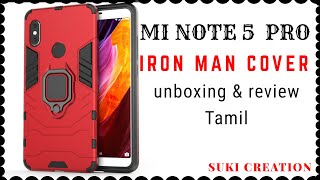 MI note 5 pro | IRON MAN cover  unboxing &review TAMIL #suki creation