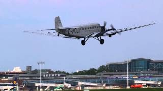 Lufthansa Junkers JU52 D-CDLH (D-AQUI) landing at Airport Bremen