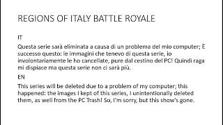 Proclamation: Regions Of Italy Battle royale