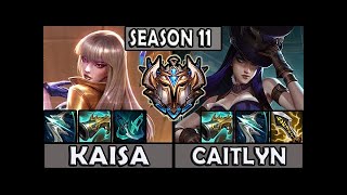 Kaisa vs Caitlyn ADC Matchup With PENTAKILL included  EUW Challenger 11.7