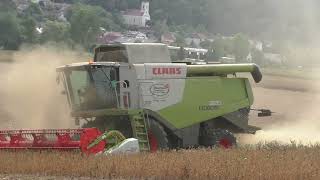 Soja ernte mit Class Lexion 620  im Süd Burgenland 2022 für den Handel der die Sojabohnen für Mensch