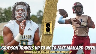 GRAYSON (GA) TRAVELS UP TO NC TO FACE MALLARD CREEK!!! Mallard Creek vs Grayson Recap