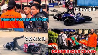 Nepal Road Racing Championships 2023: Bike Crashes | Thakuri Vlogs Fight