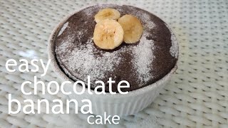 Easy Microwave Chocolate Banana Cake