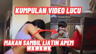 MAKAN KOK,, SAMBIL LIATIN APEM 😂 #VIDEOLUCU