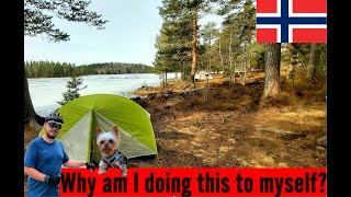 Đạp chút thôi | Đi đạp xe cắm trại | A short ride to Merkedammen,Norway | Biking | Camping | English