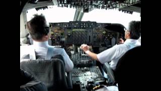 Iran Air B747SP Cockpit Landing at Tehran Imam Khomeini