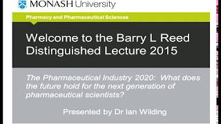 Barry L Reed Distinguished Lecture 2015