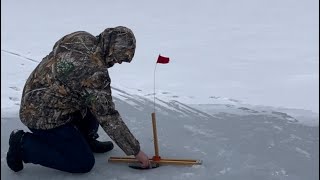 Wicked good day on the ice fishing for splake