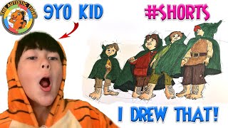 9yo Autistic Savant Draws - Hobbits | Lord of the Rings #shorts