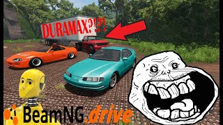 BeamNG Drive - DURAMAX Pulls Semi Trailer Gone Wrong