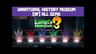 Luigi's Mansion 3 Unnatural History Museum 9F Gem Locations (100%)