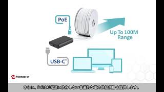 Microchip社のPoE to USB-C®データおよびパワーアダプタの紹介