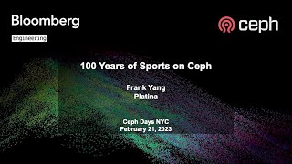 Ceph Days NYC 2023: 100 Years of Sports on Ceph