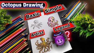 Legendary Octopus Drawing😎🤩 || How To Draw An Octopus #art #pritamdrawingart