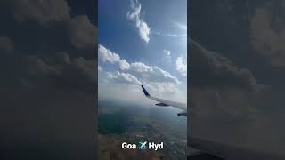 Goa to Hyderabad Flight takeoff and landing