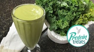 Kale Pineapple Protein Smoothie, High Protein & Low Sugar! - Protein Treats by Nutracelle