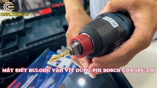 Máy Siết Bulong Vặn Vít Dùng Pin 18V Bosch GDX 18V-200|Cordless Impact Driver/Wrench|Công Cụ Máy Móc