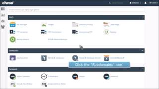 How to create a subdomain in cPanel