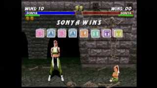 Mortal Kombat Trilogy all Sonya Fatalities