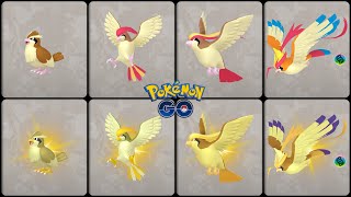 Pokemon Go: Evolving Normal & Shiny Pidgey into Pidgeotto & Pidgeot And Mega Pidgeot