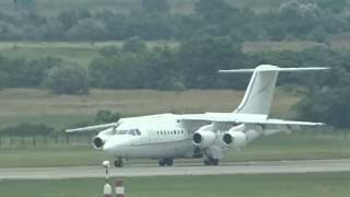 Cello Aviation BAe 146-200 taxi and take-off from Budapest Ferihegy