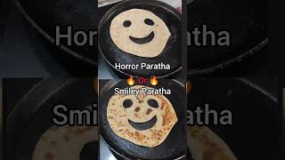 Paratha changes expression after cooking. #shorts