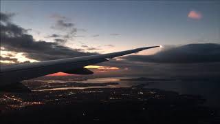 Stunning Blood Red Sunset landing + Approach| Air New Zealand | Boeing 777-300ER