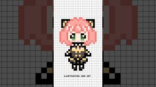 Drawing Anya Forger #shorts #artshorts #pixelart