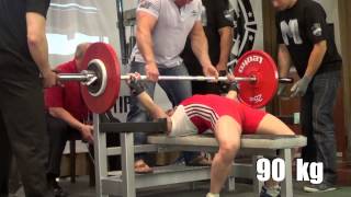 Gunel Talybova 133 kg Squat / 90 kg Bench / 180 kg Deadlift @ 52 kg Class