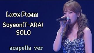 Love Poem|Soyoen T-ARA Solo| acapella(only vocal) ver